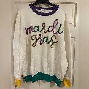 Queen of Sparkles Mardi Gras Sweater
